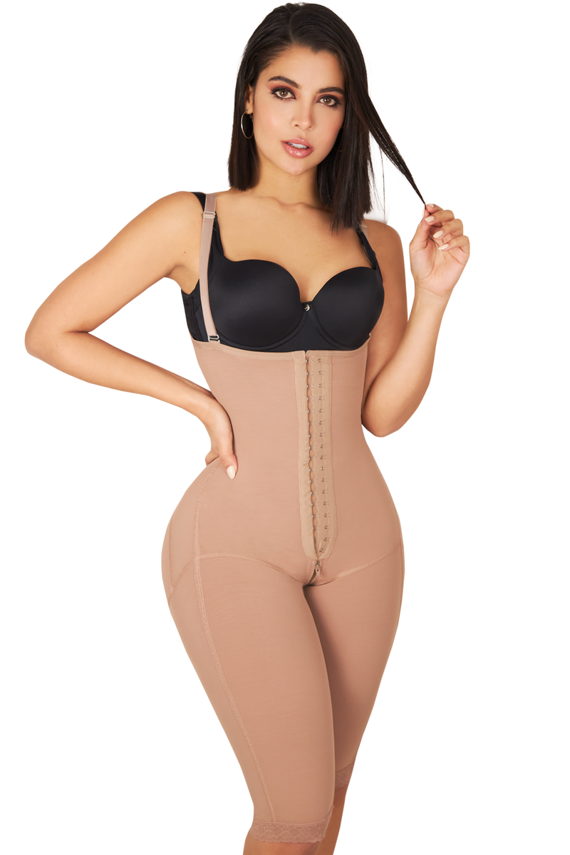 Long Bodyshaper With Covered Back And Perineal Zipper 3011