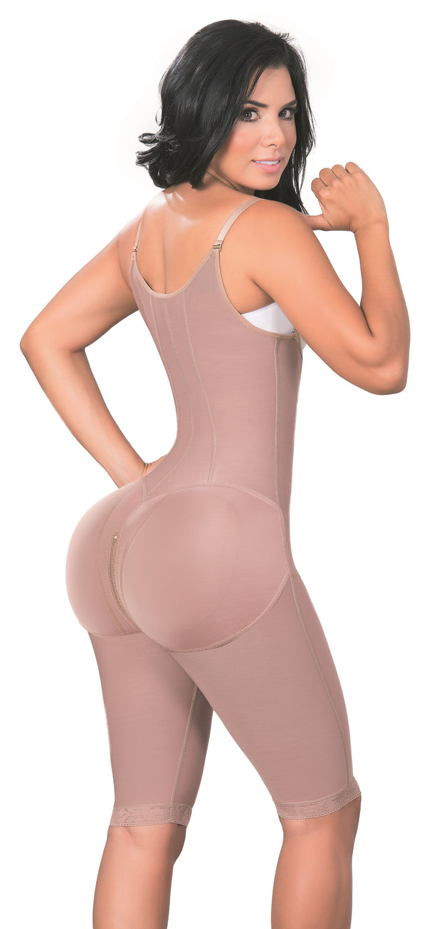 Long Bodyshaper With Covered Back And Perineal Zipper 3011