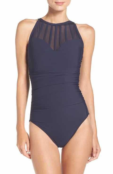 Magicsuit Women's Solids Anastasia Swimsuit Navy Blue
